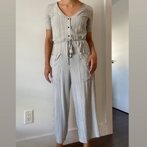 Dress Forum Pinstripe Cotton Jumpsuit